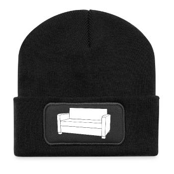 sofa couch chair table chair table lamp lamp lamp benc - Recycled Patch Beanie - black - Front