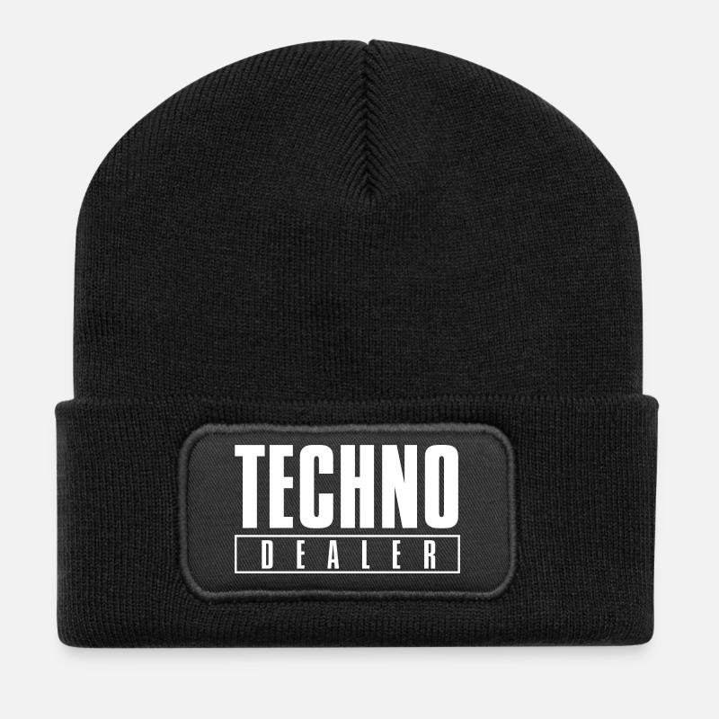 Techno dealer - Recycled Patch Beanie - black