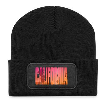California - Recycelte Patch Beanie - Schwarz - Vorne