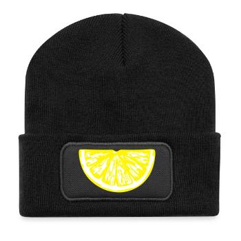 lemon_slice - Recycelte Patch Beanie - Schwarz - Vorne