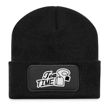 tea_time__f2 - Recycled Patch Beanie - black - Front