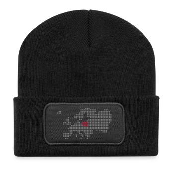 Polska - Pologne - Beanie recyclé à patch - noir - Devant