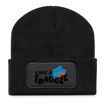 LIKE A FRAGGLE - Recycelte Patch Beanie - Schwarz - Vorne