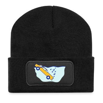 Diving Car - Beanie recyclé à patch - noir - Devant
