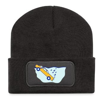 Diving Car - Recycelte Patch Beanie - Dunkelgrau - Vorne