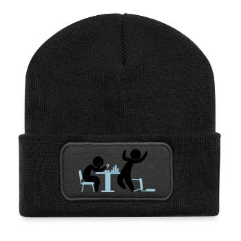 A poker player wins a game - Recycled Patch Beanie - black - Front