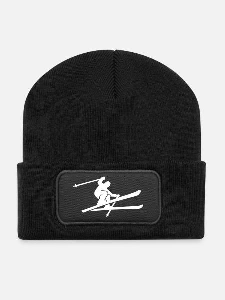 Ski - Recycelte Patch Beanie - Schwarz