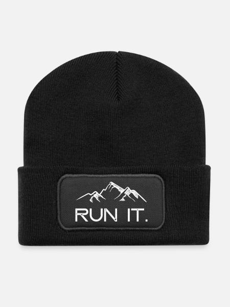 Lancez-le. - Beanie recyclé à patch - noir