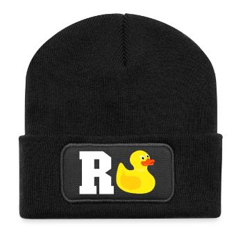 Rente - Recycelte Patch Beanie - Schwarz - Vorne