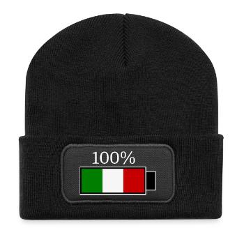 Italy Italian flag flag gift - Recycled Patch Beanie - black - Front