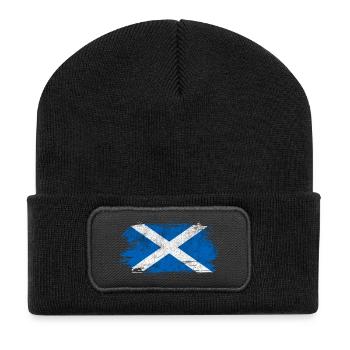 Scotland vintage flag - Recycled Patch Beanie - black - Front