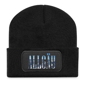 Allgäu Bavière Allemagne Europe Montagnes d’hiver - Beanie recyclé à patch - noir - Devant