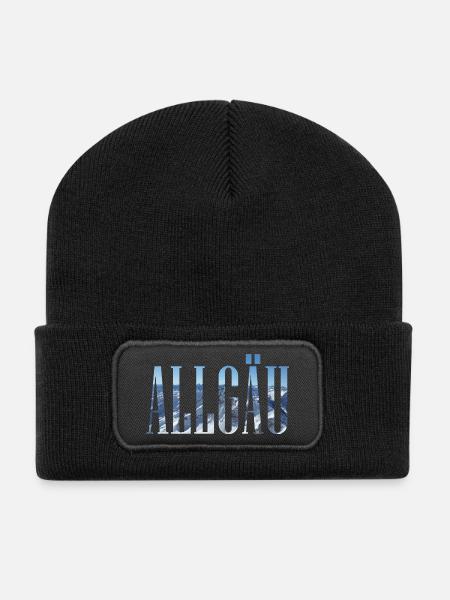 Allgäu Bayern Deutschland Europa Winter Berge - Recycelte Patch Beanie - Schwarz