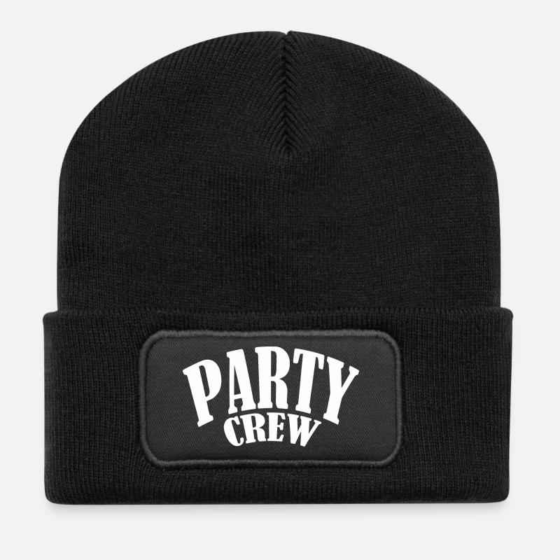 party partycrew partymonster dj deejay disco crew - Recycelte Patch Beanie - Schwarz