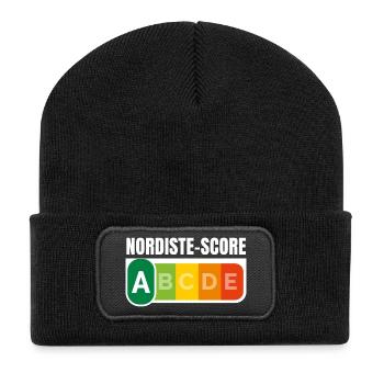 NORDISTE SCORE - Humour noir - Beanie recyclé à patch - noir - Devant