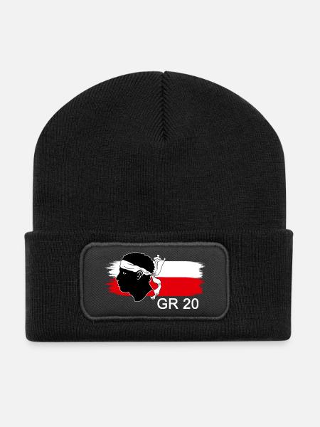GR 20 randonnée corse trek rando - Beanie recyclé à patch - noir