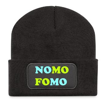 FOMO Peur de manquer quelque chose - Beanie recyclé à patch - charbon - Devant
