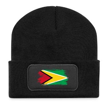 drapeau de la Guyane - Beanie recyclé à patch - noir - Devant