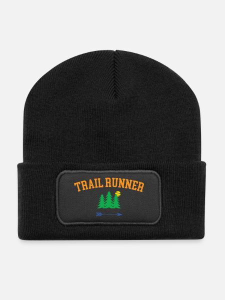Trailrunner - Recycelte Patch Beanie - Schwarz