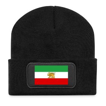 Lion et Soleil Drapeau iranien - Beanie recyclé à patch - noir - Devant