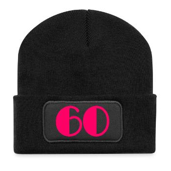 60 ANS. 60e ANNIVERSAIRE. ANNIVERSAIRE 60 ANS - Beanie recyclé à patch - noir - Devant