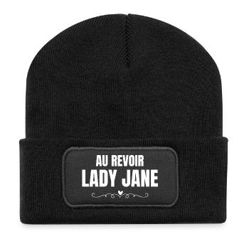 actrice, chanteuse, Birkin, Jane Birkin - Beanie recyclé à patch - noir - Devant
