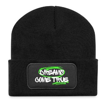 Des graffitis inspirants avec un motif de rêve - Beanie recyclé à patch - noir - Devant