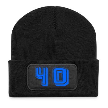 JAHRESTAG. ALLES GUTE ZUM GEBURTSTAG. ALLES GUTE ZUM GEBURTSTAG. - Recycelte Patch Beanie - Schwarz - Vorne