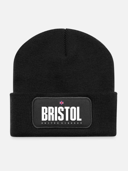 Bristol UK Block Wordmark - Recycled Patch Beanie - black