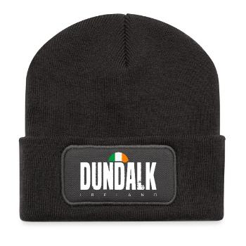 Dundalk Irische Flagge T-Shirt mit fettem Text - Recycelte Patch Beanie - Dunkelgrau - Vorne