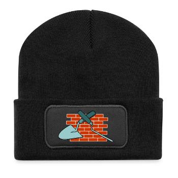 Wall A Joint Nail And Trowel - Recycled Patch Beanie - black - Front