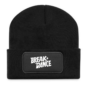 Tanzstil Breakdance Schriftzug - Recycelte Patch Beanie - Schwarz - Vorne