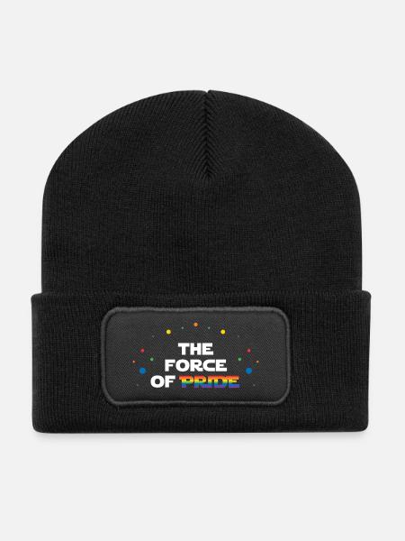 LGBT Pride Month - The Force of Pride - Recycled Patch Beanie - black