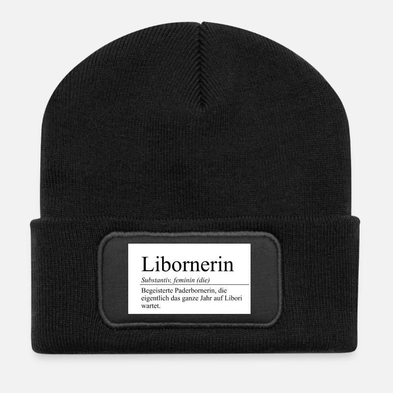 libornerin - Recycelte Patch Beanie - Schwarz