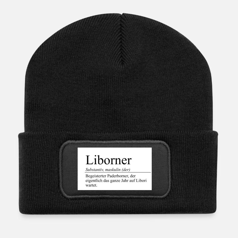 liborner - Recycelte Patch Beanie - Schwarz