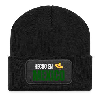 Made in Mexico, Mexican pride - Recycled Patch Beanie - black - Front