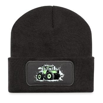 Tracteur vert - MB-trac 1300 - Beanie recyclé à patch - charbon - Devant