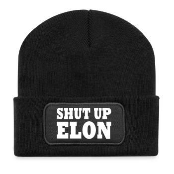 shut up elon - Recycled Patch Beanie - black - Front