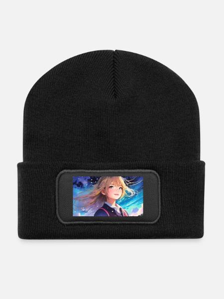 SWS GIRL - Recycled Patch Beanie - black