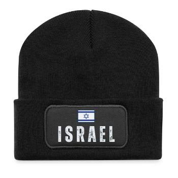 Flag of Israel, Israeli pride - Recycled Patch Beanie - black - Front