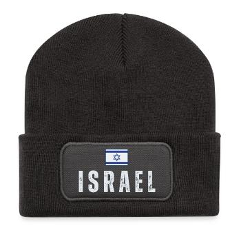 Drapeau d’Israël, fierté israélienne - Beanie recyclé à patch - charbon - Devant