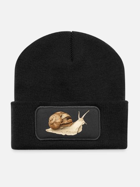 Snail - Recycled Patch Beanie - black