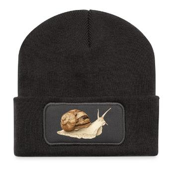 Snail - Recycled Patch Beanie - dark grey - Front