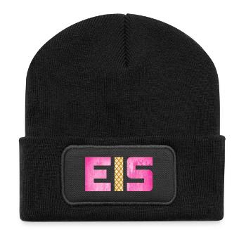 Eis Waffel Eisdiele Eiscreme Eiskrem Sommer pink - Recycelte Patch Beanie - Schwarz - Vorne