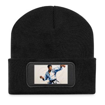 Martial art and Japanese dynamism - Recycled Patch Beanie - black - Front