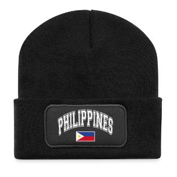 Philippines Flag - Recycled Patch Beanie - black - Front