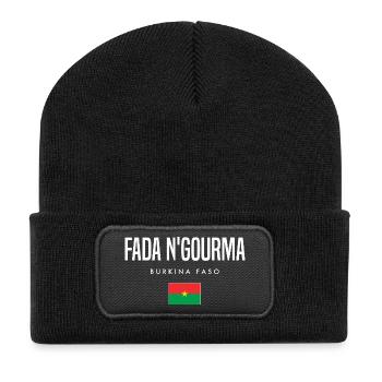 Fada N'gourma Burkina Faso - Beanie recyclé à patch - noir - Devant