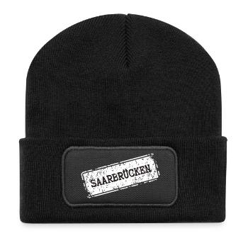 Conception du logo de la ville de Sarrebruck - Beanie recyclé à patch - noir - Devant