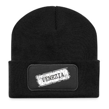 Venezia City Silhouette Design - Recycled Patch Beanie - black - Front