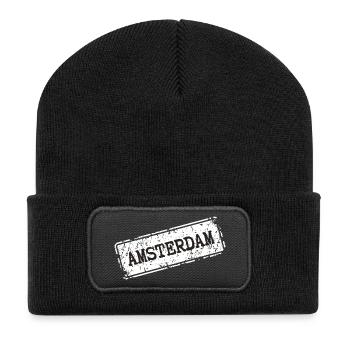 Amsterdam Street Style - Recycled Patch Beanie - black - Front